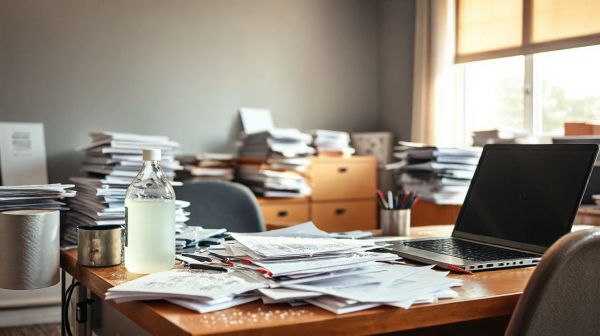Guide pratique pour un nettoyage de bureau efficace avec blanc d'eau